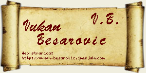 Vukan Besarović vizit kartica